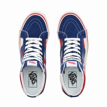 Damske Kotnikove Tenisky Vans Anaheim Factory Sk8-Hi 38 DX Modre/Červené Pruhované VA75RVLGM